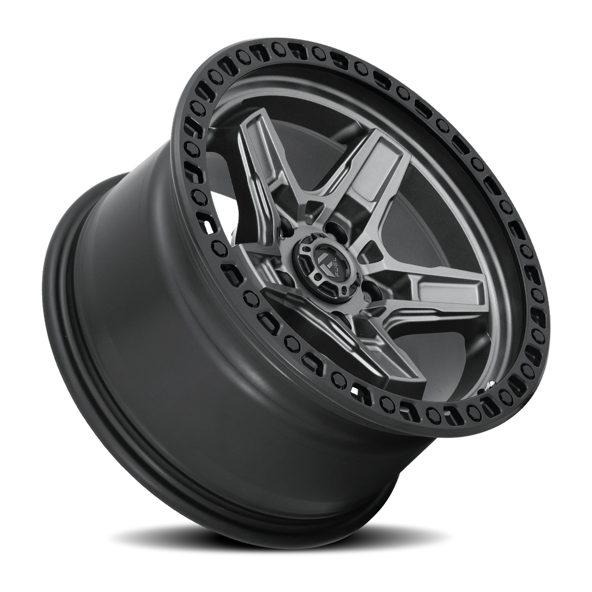 Fuel Kicker 17x9 +1 5x150mm 110.1mm Matte Gunmetal Black Bead Ring