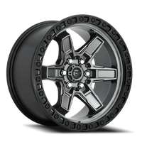 Fuel Kicker 17x9 +12 6x114.3mm 66.06mm Matte Gunmetal Black Bead Ring