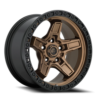 Fuel Kicker 17x9 +1 5x150mm 110.1mm Matte Bronze Black Bead Ring