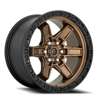 Fuel Kicker 17x9 +1 6x135mm 87.1mm Matte Bronze Black Bead Ring