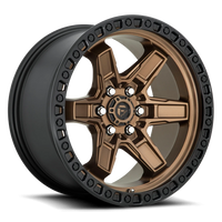 Fuel Kicker 17x9" 6x139.7mm 106.1mm CB -12mm Matte Bronze Black Bead Ring