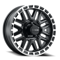 Raceline Krank Trailer 15x5" 5x114.3mm 81.03mm CB 0mm Black Machined Ring
