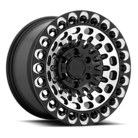 Black Rhino Labyrinth 17x9.5" 6x135mm 87.1mm CB +12mm Gloss Black Machined Face-Milled