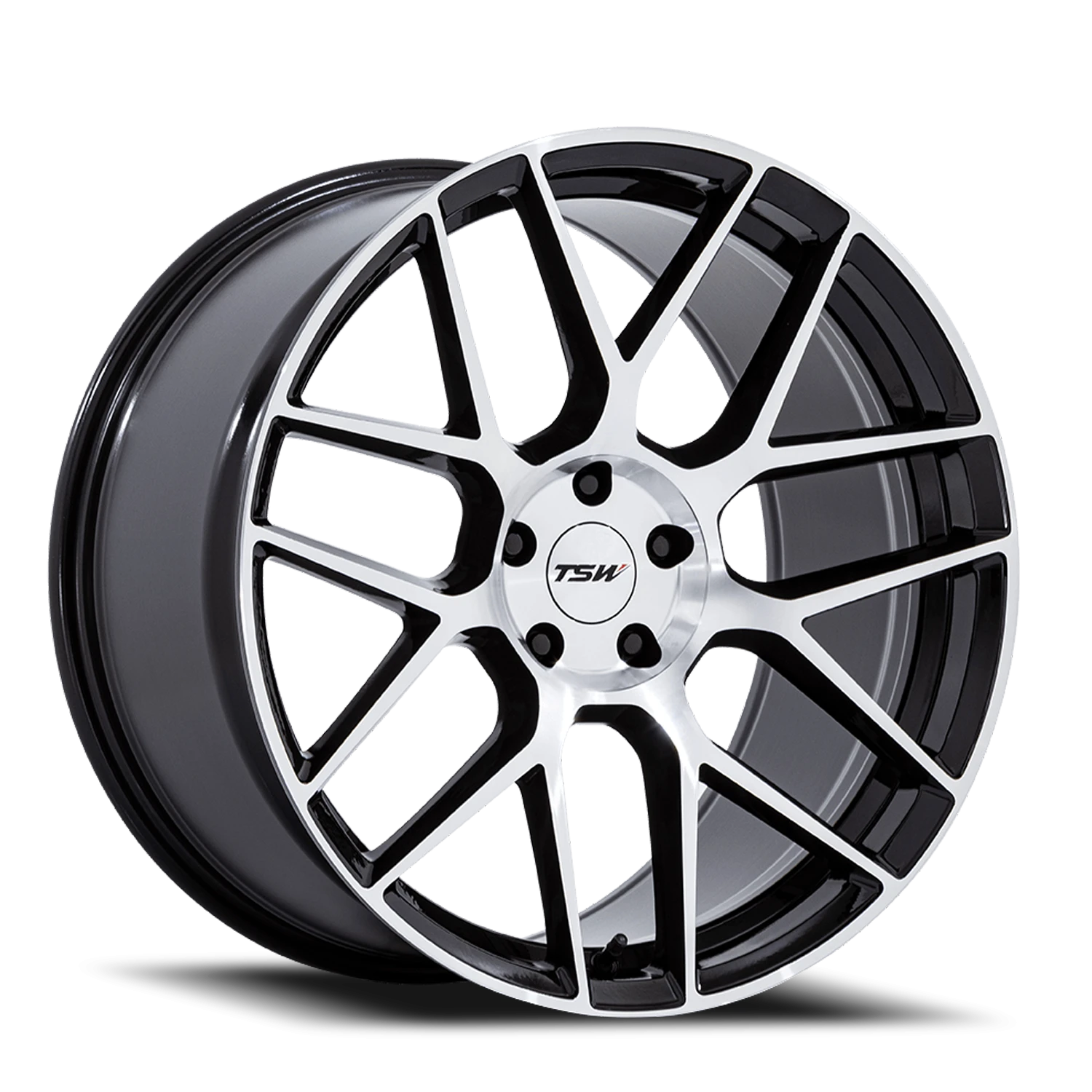 TSW Lasarthe GBM 20x9 +27 5x112mm 66.56mm Gloss Black Machined