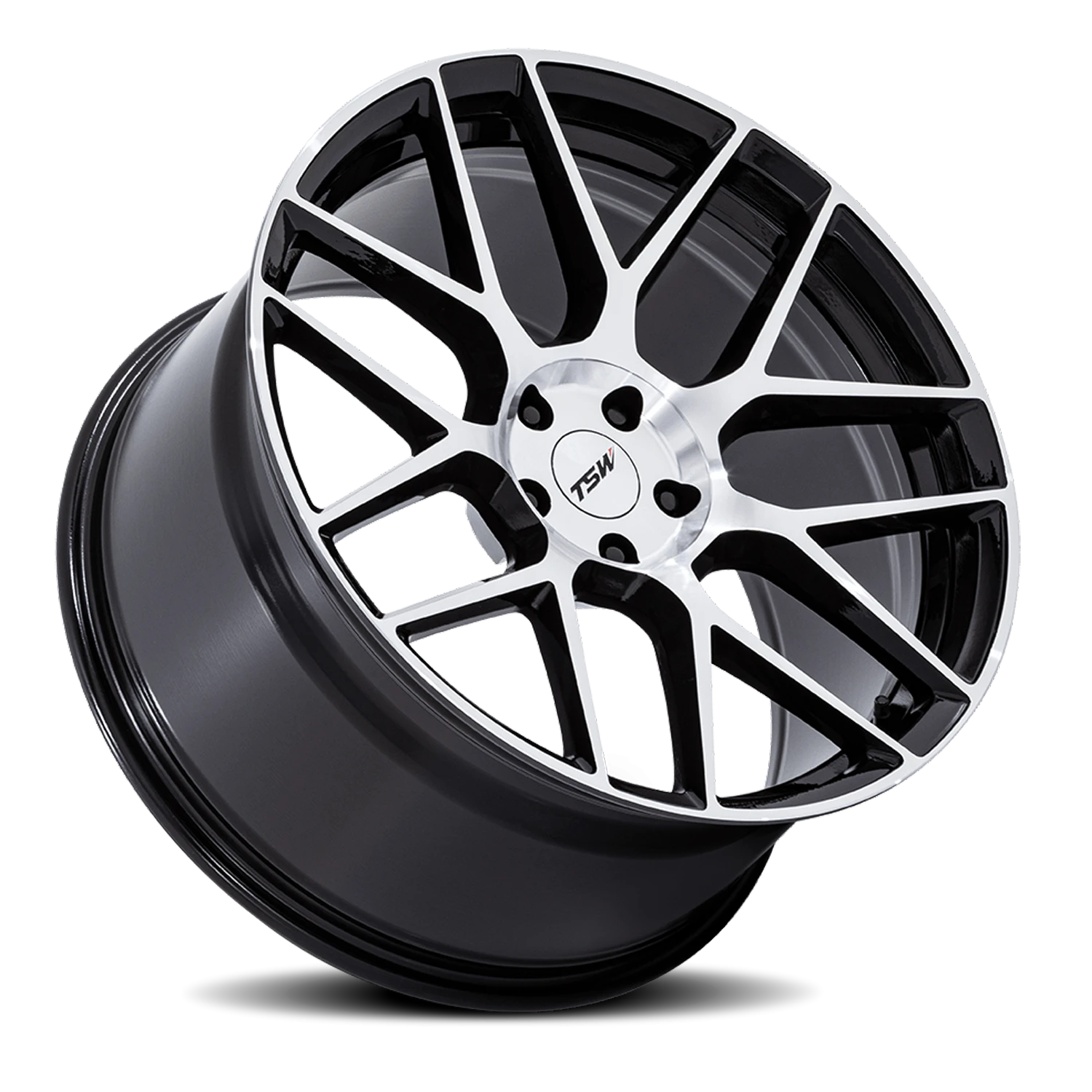 TSW Lasarthe GBM 20x9 +27 5x112mm 66.56mm Gloss Black Machined