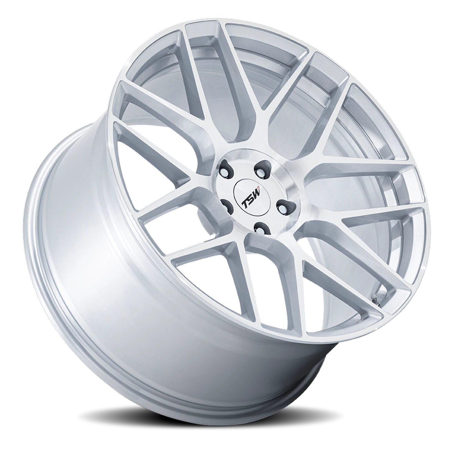 TSW Lasarthe 20x10.5" 5x112mm 66.56mm CB +38mm Gloss Silver Machined