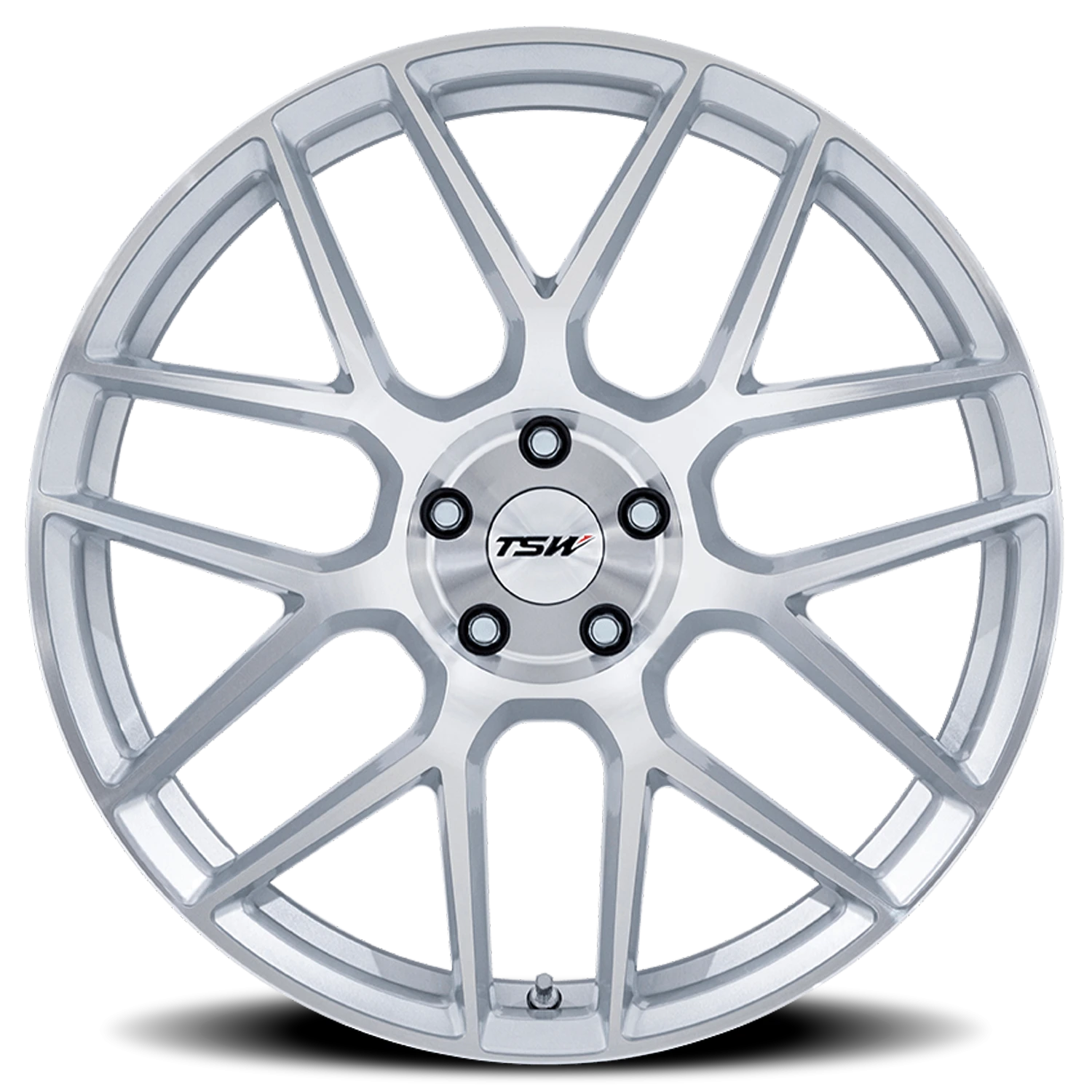 TSW Lasarthe 18x8.5" 5x120mm 74.1mm CB +35mm Gloss Silver Machined