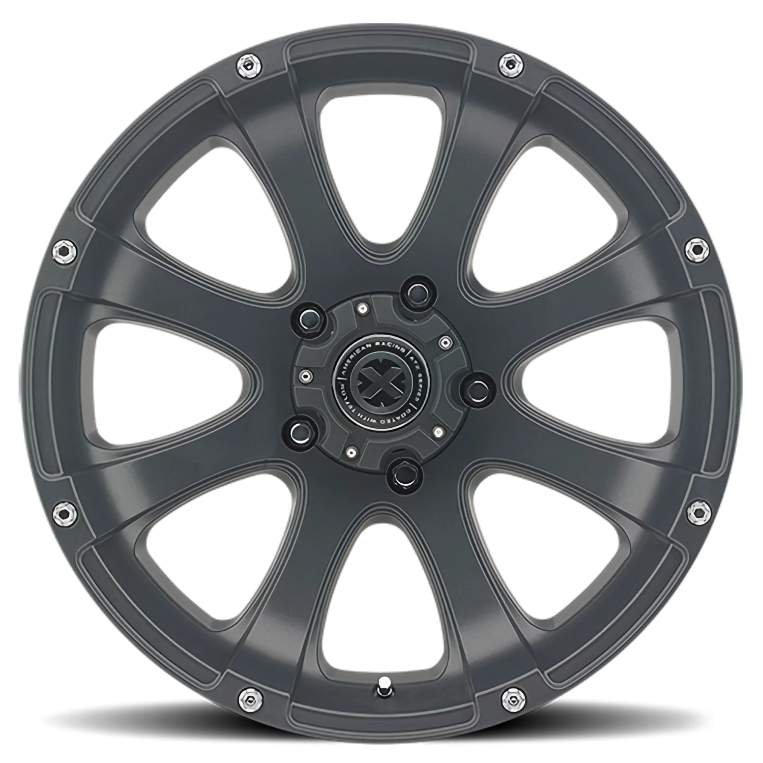 ATX Ledge 20x8.5" 5x150mm 110.5mm CB +35mm Textured Cast Iron Black