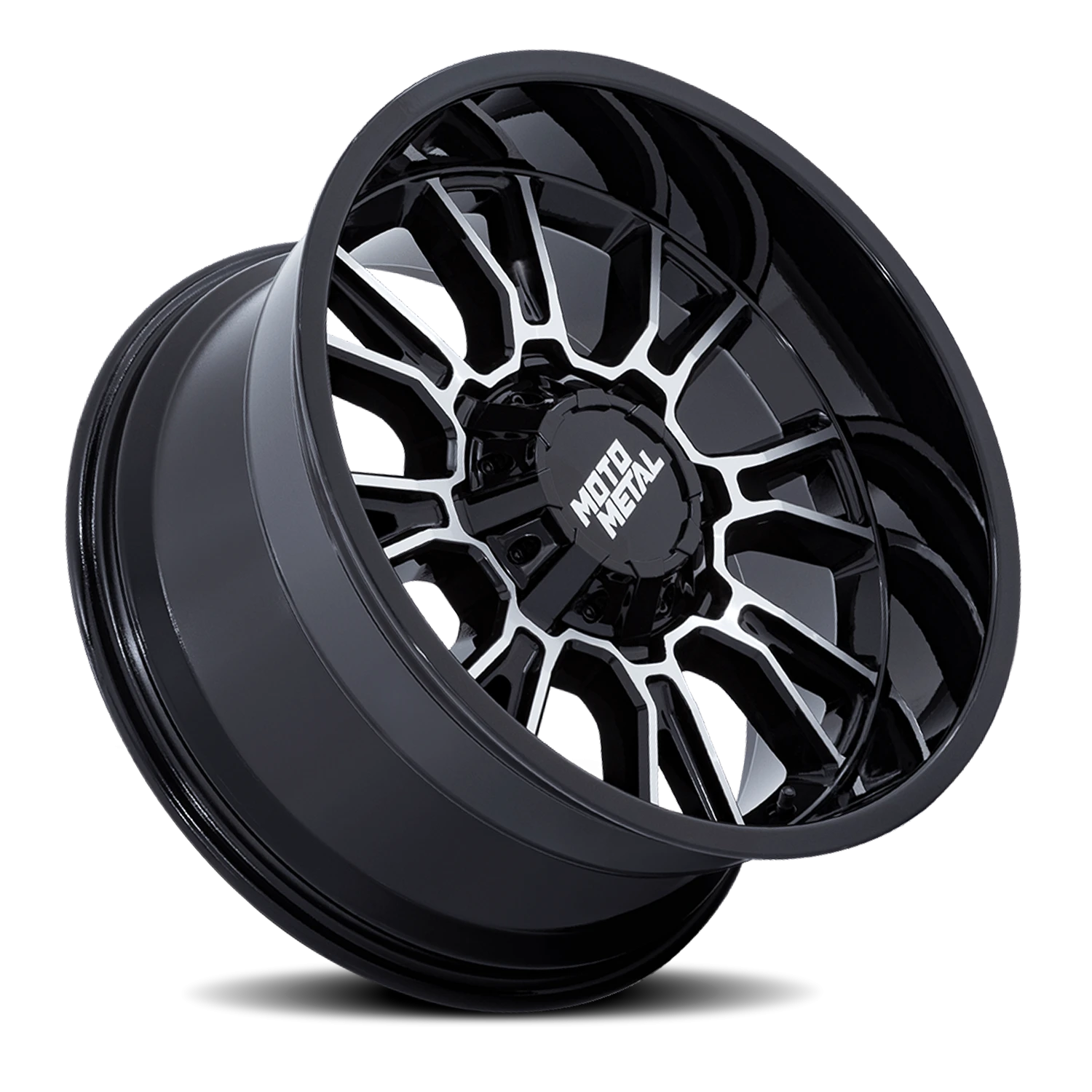 Moto Metal Legacy MO810 GBM 17x9 +20 8x165.1mm 125.1mm Gloss Black Machined