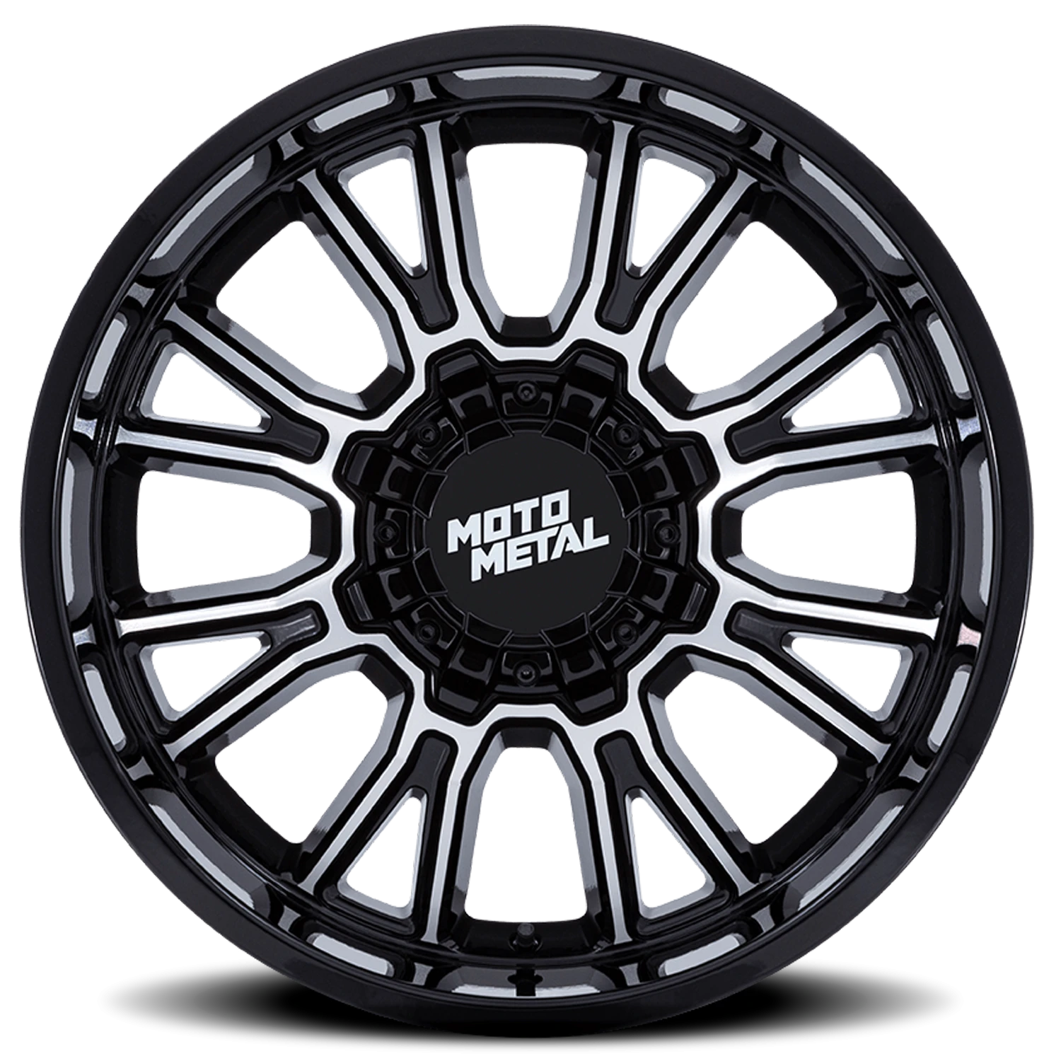 Moto Metal Legacy MO810 GBM 17x9 +20 8x165.1mm 125.1mm Gloss Black Machined