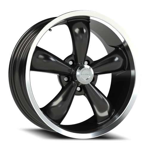 Vision 142 17x7 +6 5x114.3mm 83mm Gloss Black Machined Lip
