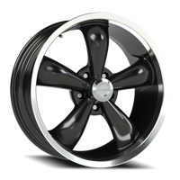 Vision 142 17x7 +6 5x115mm 83mm Gloss Black Machined Lip