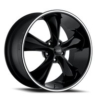 Foose Legend F104 17x8 +1 5x114.3mm 72.6mm Black Milled Accents