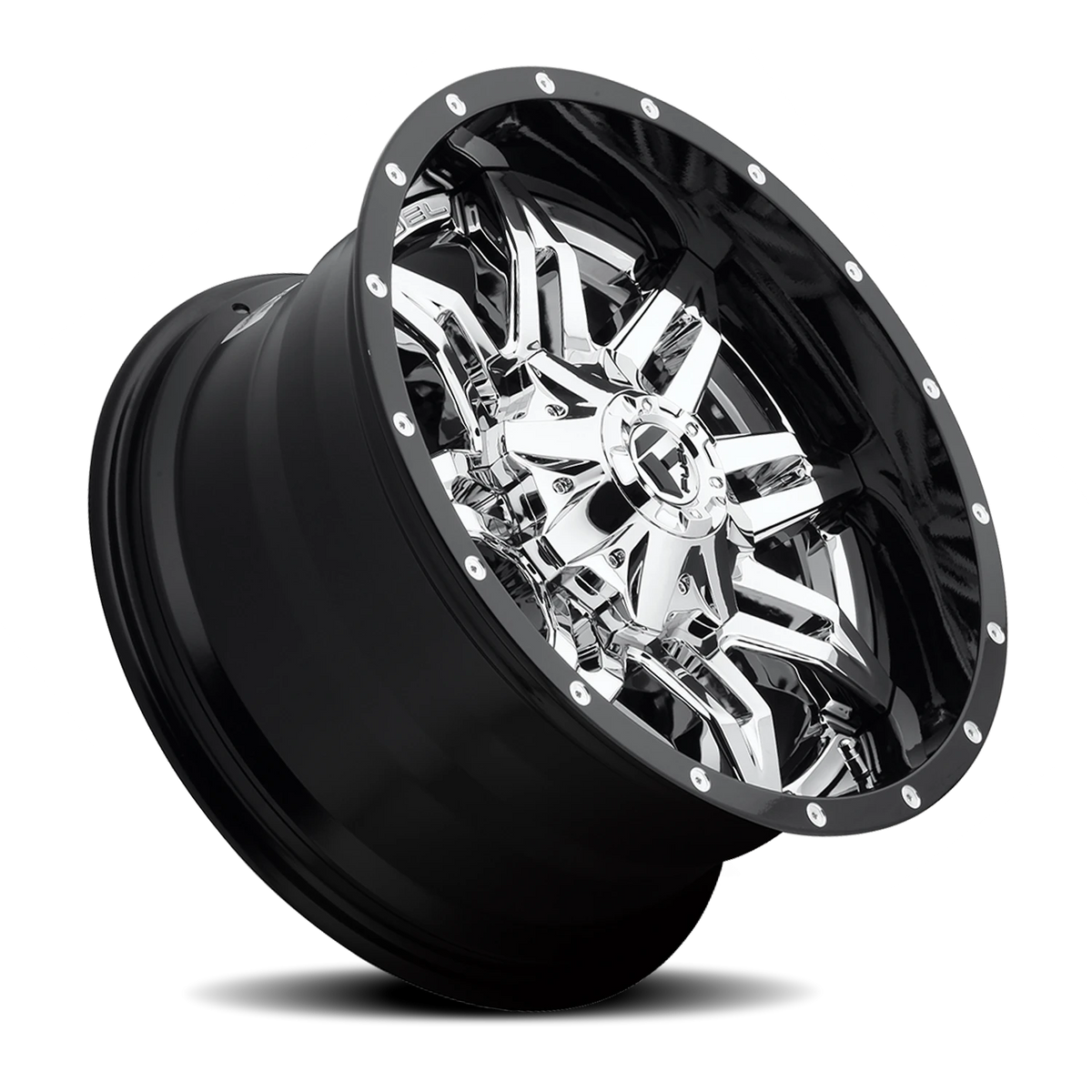 Fuel Lethal 20x12 -44 6x135mm 106.1mm Chrome Gloss Black Lip