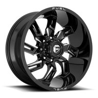 Fuel Lockdown 20x9" 8x165.1mm 125.2mm CB +1mm Gloss Black Milled