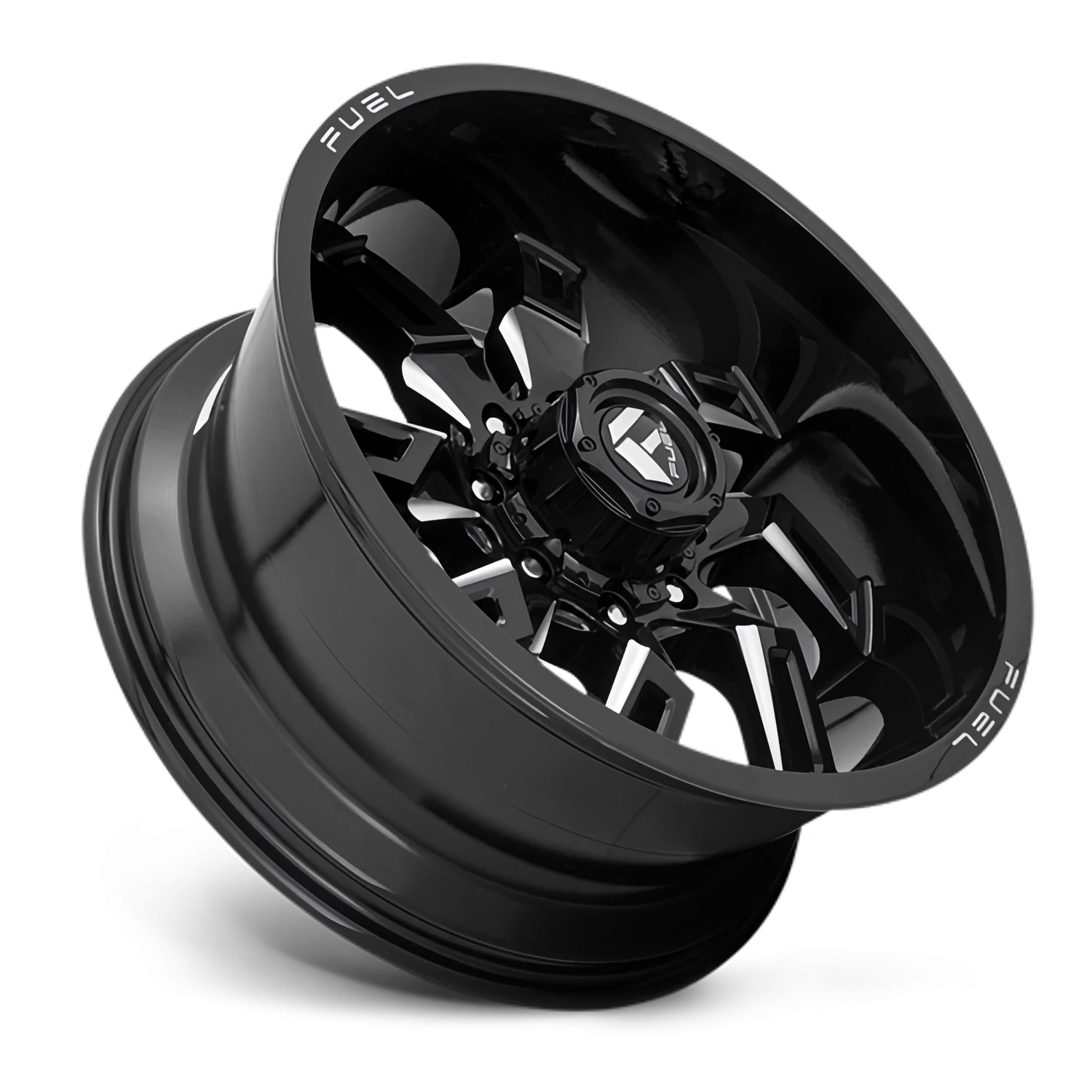 Fuel Lockdown 20x9" 8x165.1mm 125.2mm CB +1mm Gloss Black Milled