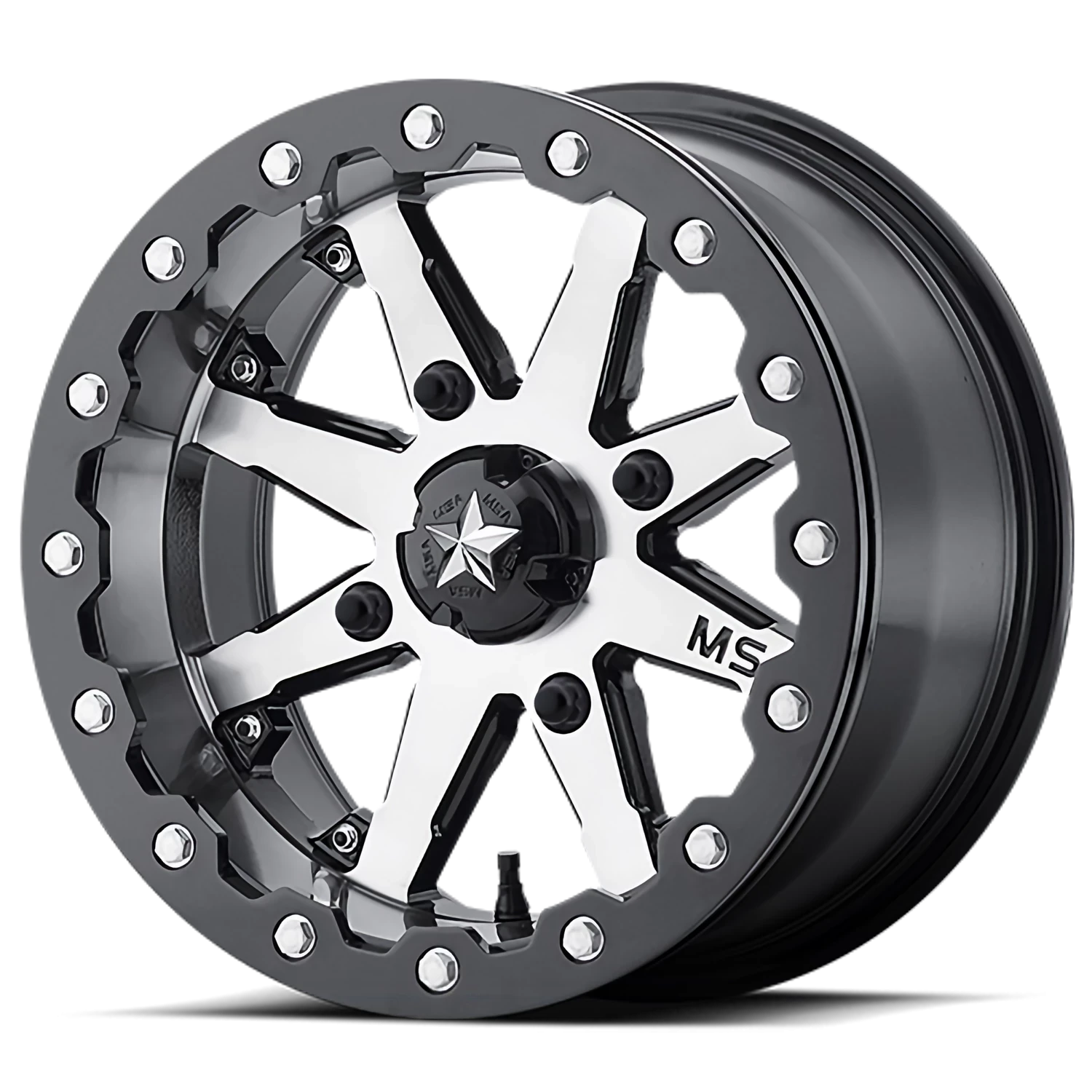 MSA Lok 16x7" 4x156mm 132mm CB 0mm Charcoal Tint