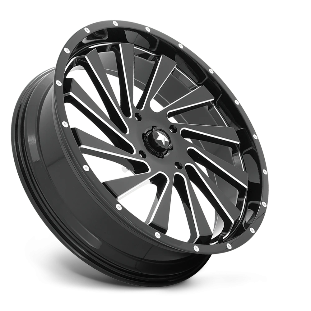 MSA Blade 20x7" 4x110mm 86mm CB 0mm Gloss Black Milled