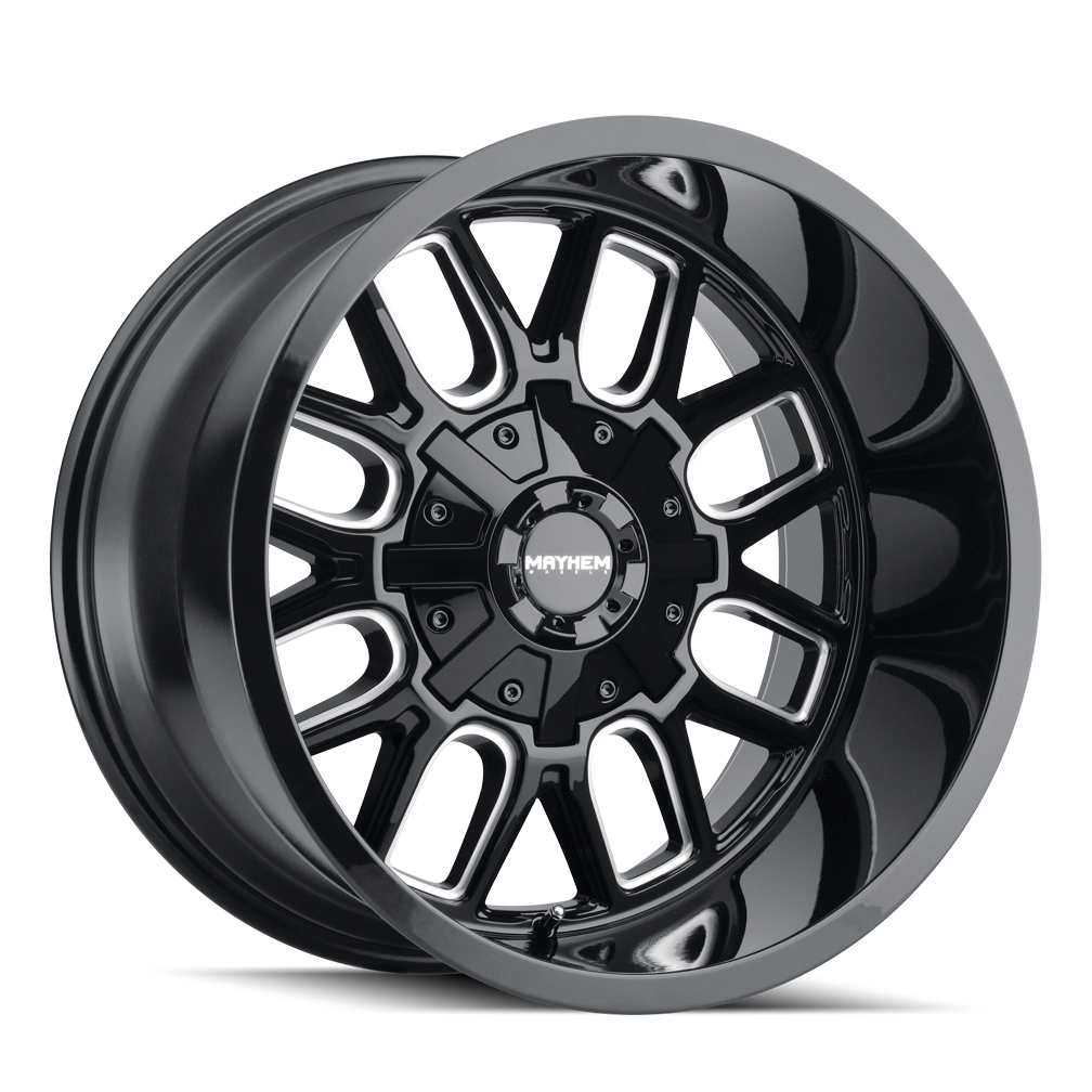 Mayhem Cogent 20x9" 8x180mm 124.1mm CB 0mm Gloss Black Milled Spokes