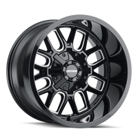 Mayhem Cogent 20x9" 8x180mm 124.1mm CB 0mm Gloss Black Milled Spokes