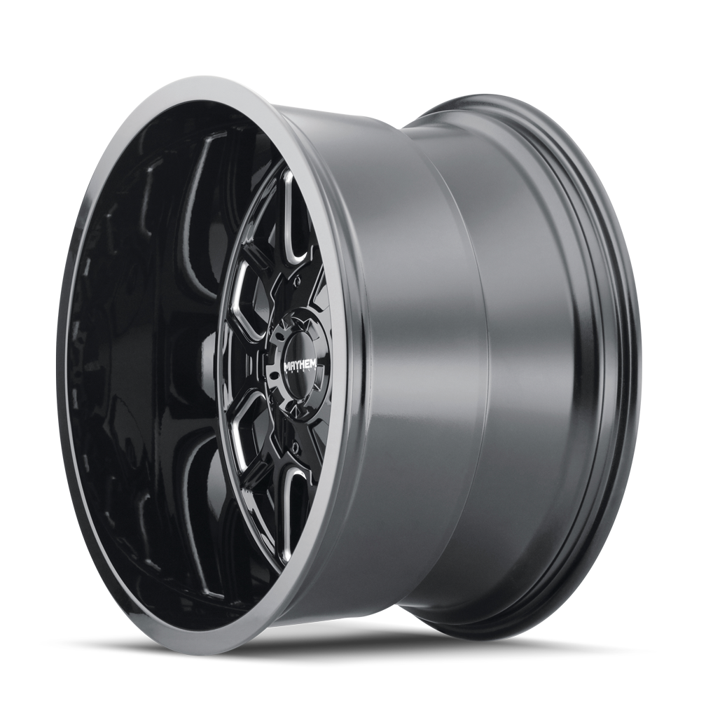 Mayhem Cogent 20x9" 8x180mm 124.1mm CB 0mm Gloss Black Milled Spokes