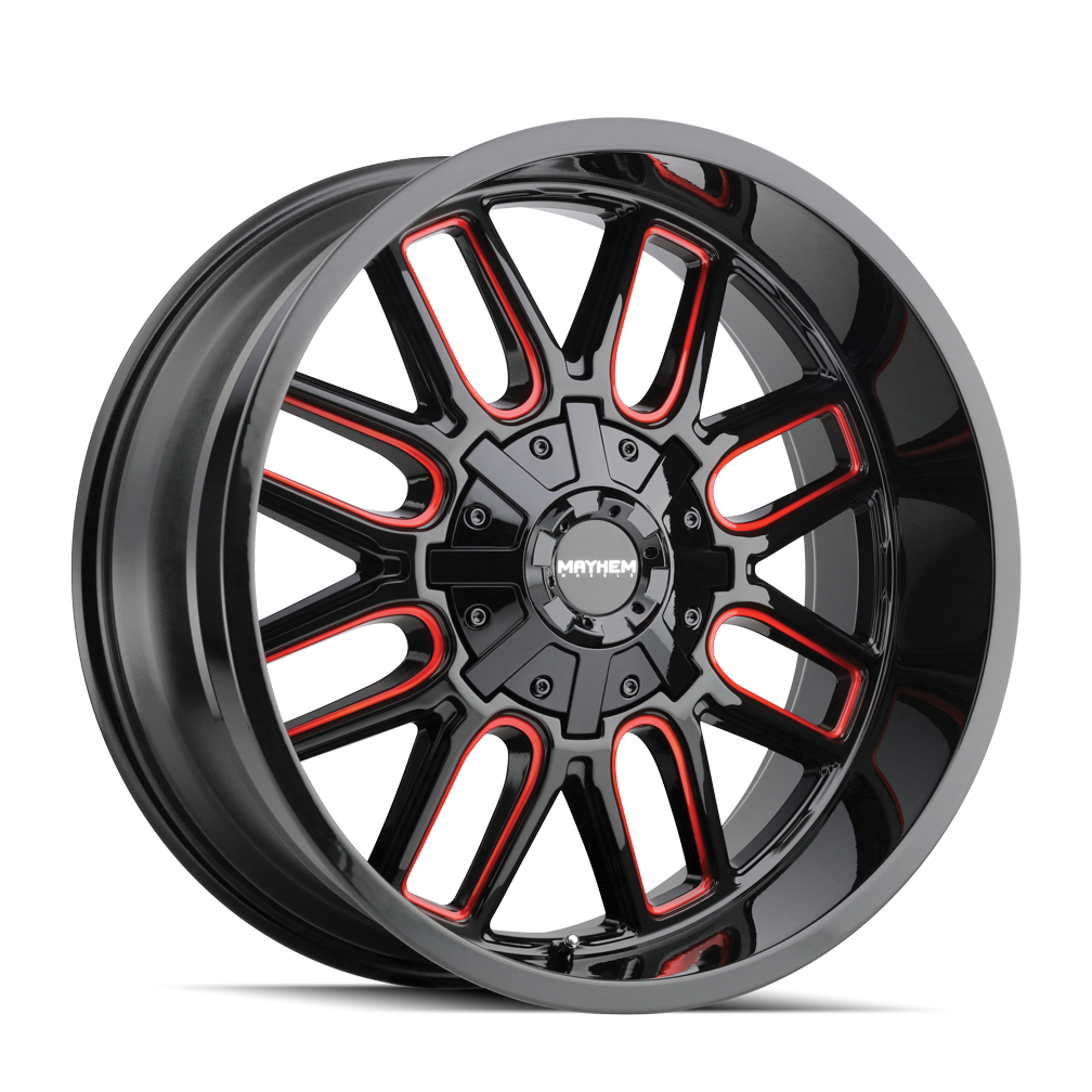 Mayhem Cogent 17x9" 5x127mm 87.1mm CB -12mm Black Prism Red