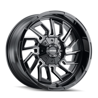 Mayhem Flywheel 20x9" 5x127mm 87.1mm CB 0mm Gloss Black Milled Spokes