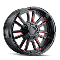 Mayhem Apollo 20x9" 8x170mm 125.2mm CB 0mm Gloss Black Prism Red Milled