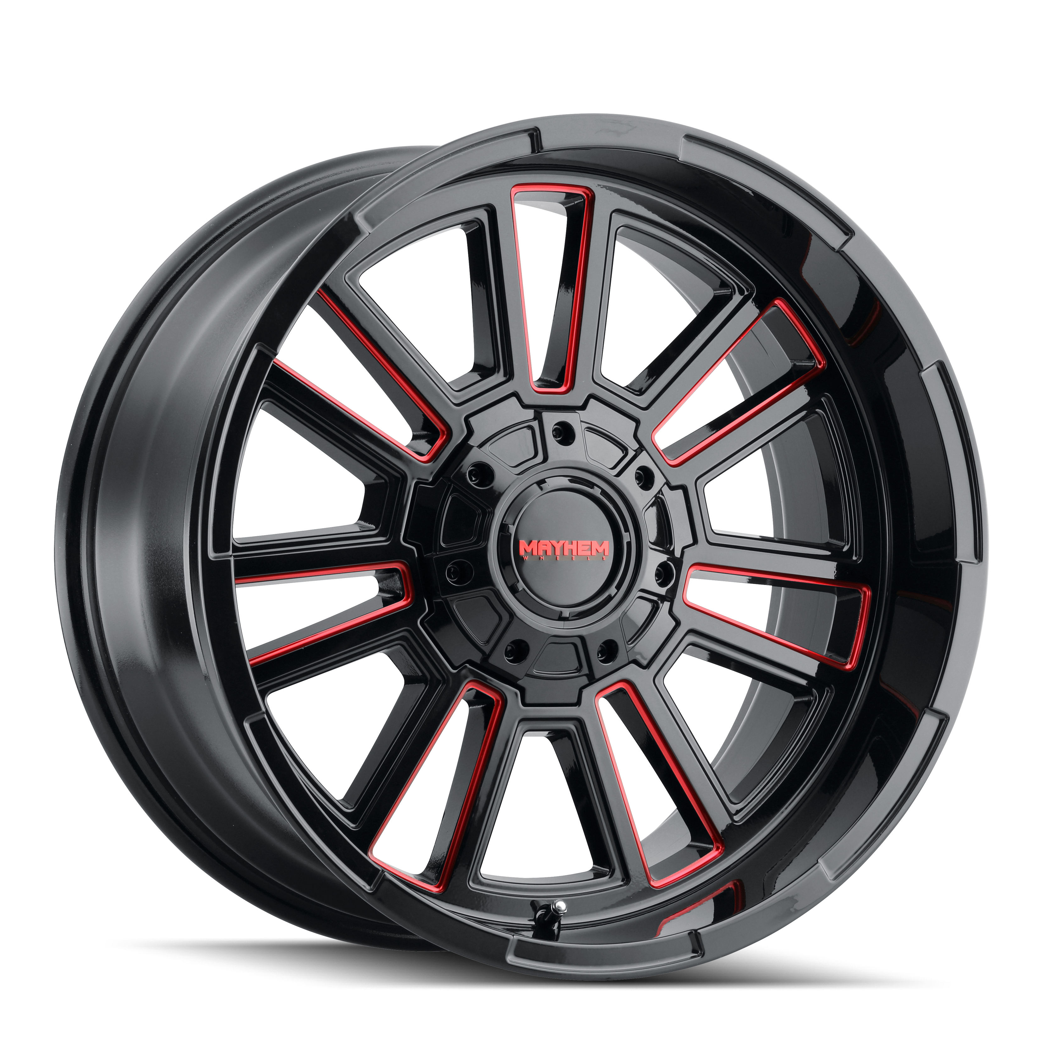 Mayhem Apollo 20x9" 8x170mm 125.2mm CB 0mm Gloss Black Prism Red Milled