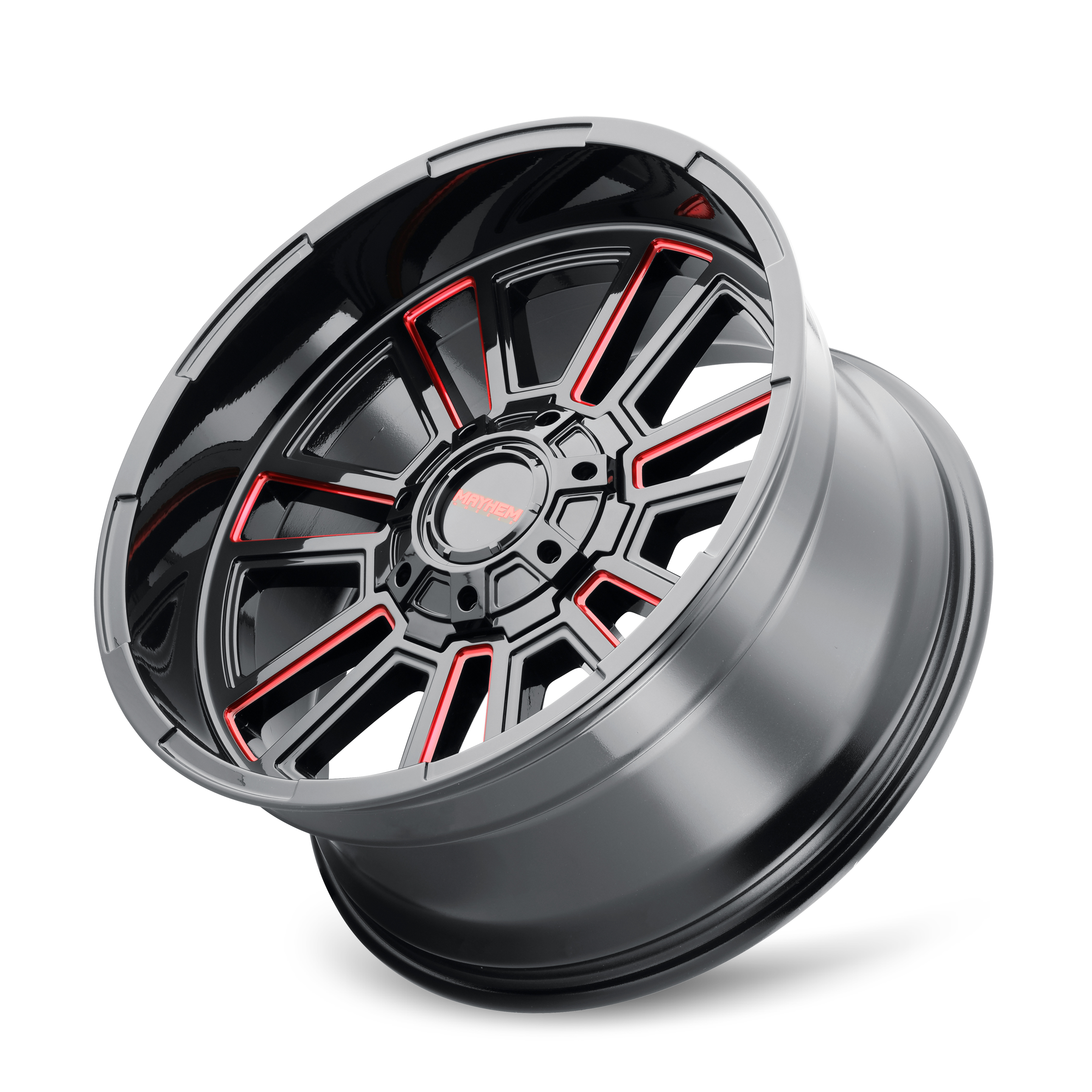 Mayhem Apollo 20x9" 8x170mm 125.2mm CB 0mm Gloss Black Prism Red Milled