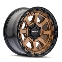Mayhem Ridgeline 17x8.5" 6x135mm 87.1mm CB -6mm Satin Bronze Black Lip