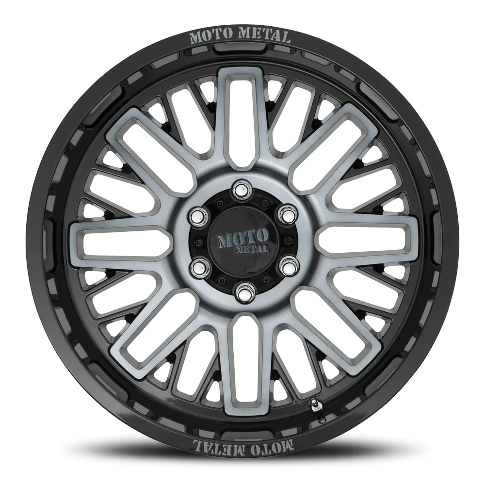 Moto Metal MO802 20x10" 6x135mm 87.1mm CB -18mm Gloss Black Machined-Gray Tint