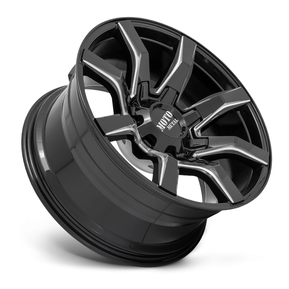 Moto Metal MO804 20x9" 8x170mm 125.1mm CB +18mm Gloss Black Milled