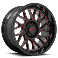Moto Metal MO805 22x10" 6x139.7mm 106.1mm CB -18mm Gloss Black Milled-Red Tint