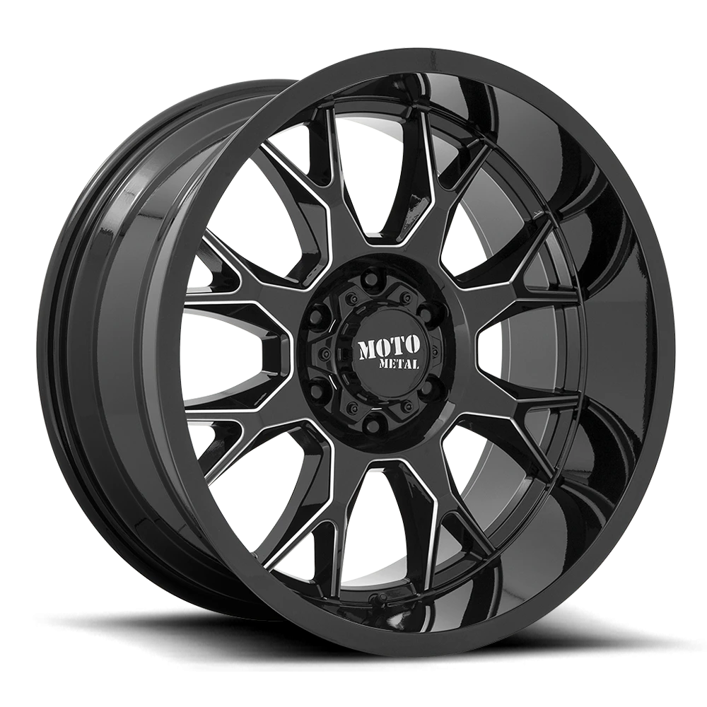 Moto Metal MO806 20x9" 8x180mm 124.2mm CB 0mm Gloss Black Milled