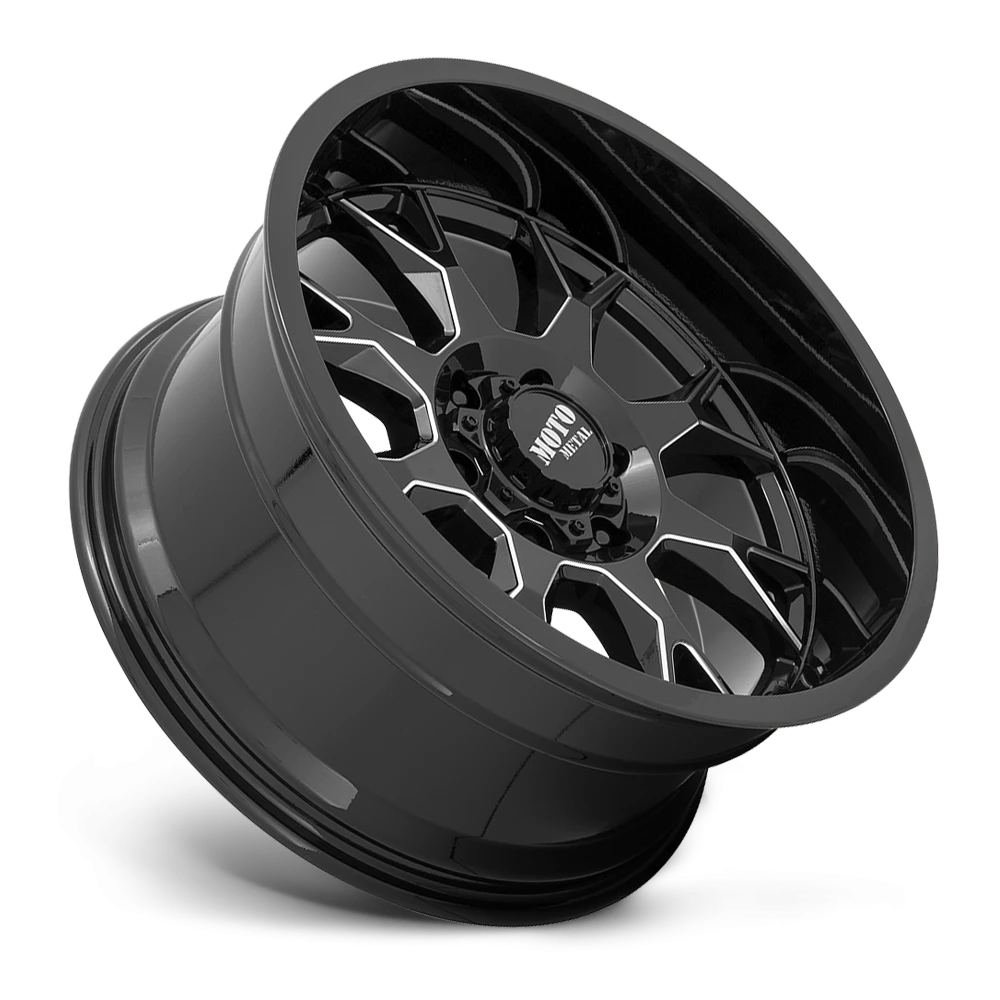 Moto Metal MO806 20x10" 8x180mm 124.2mm CB -18mm Gloss Black Milled