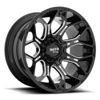 Moto Metal MO808 20x9" 5x127mm 78.1mm CB 0mm Gloss Black Milled