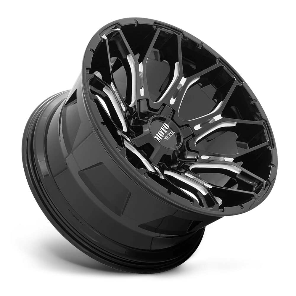 Moto Metal MO808 22x12" 8x165.1mm 125.1mm CB -44mm Gloss Black Milled