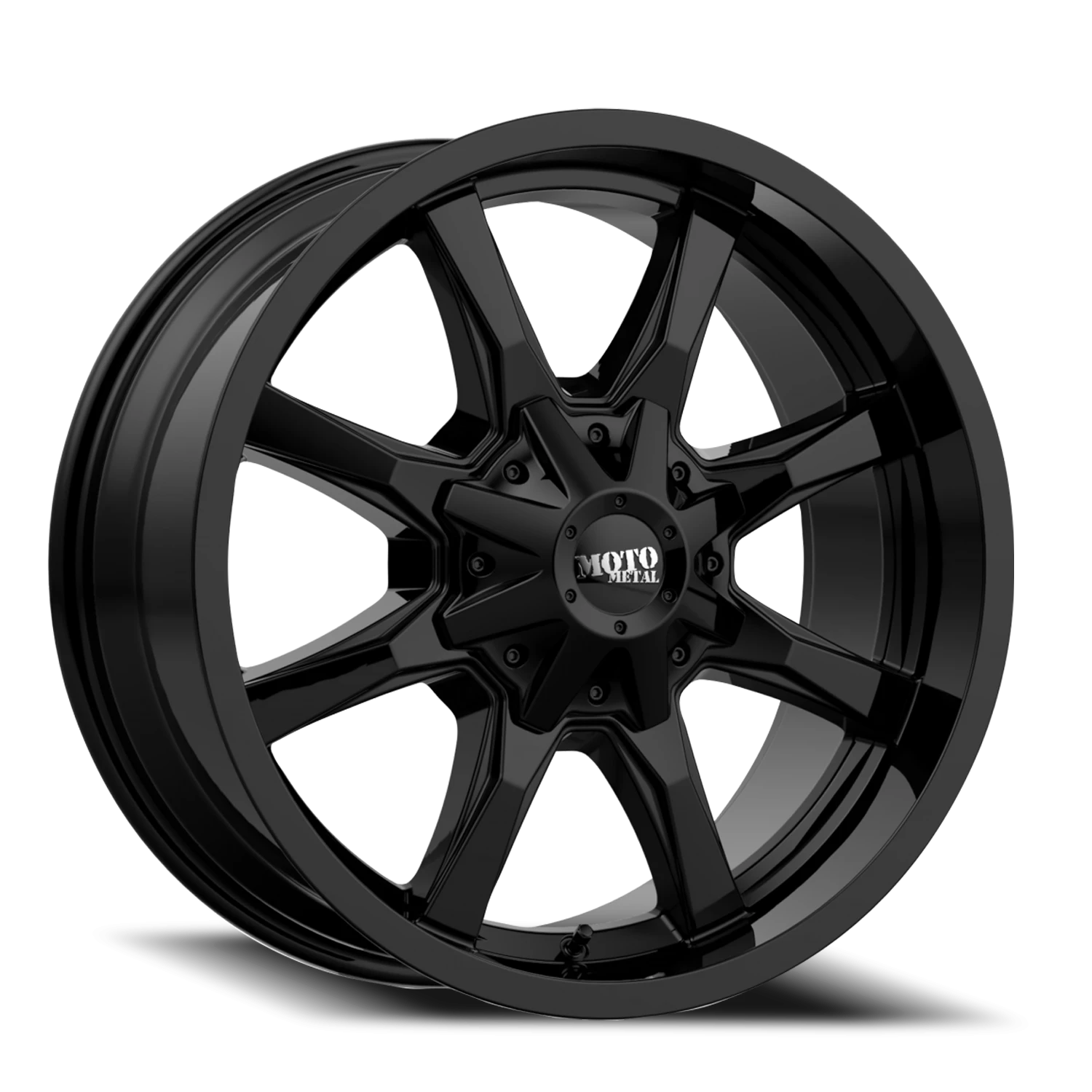 Moto Metal MO970 17x8" 6x135mm 106.1mm CB 0mm Gloss Full Gloss Black