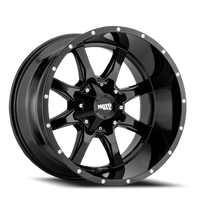 Moto Metal MO970 20x9 +0 5x127mm 78.1mm Gloss Black Milled Rivets