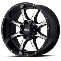 Moto Metal MO970 16x8" 6x120mm 78.1mm CB 0mm Gloss Black Machined Face
