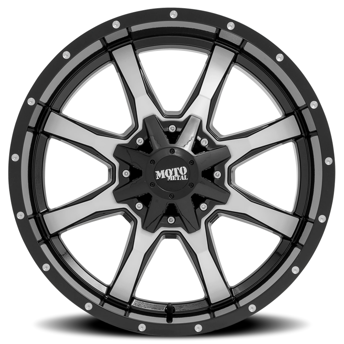 Moto Metal MO970 18x10 -24 6x135mm 106.1mm Gloss Black Machined Face