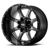Moto Metal MO970 20x12" 6x135mm 106.1mm CB -44mm Gloss Gray Gloss Black Lip