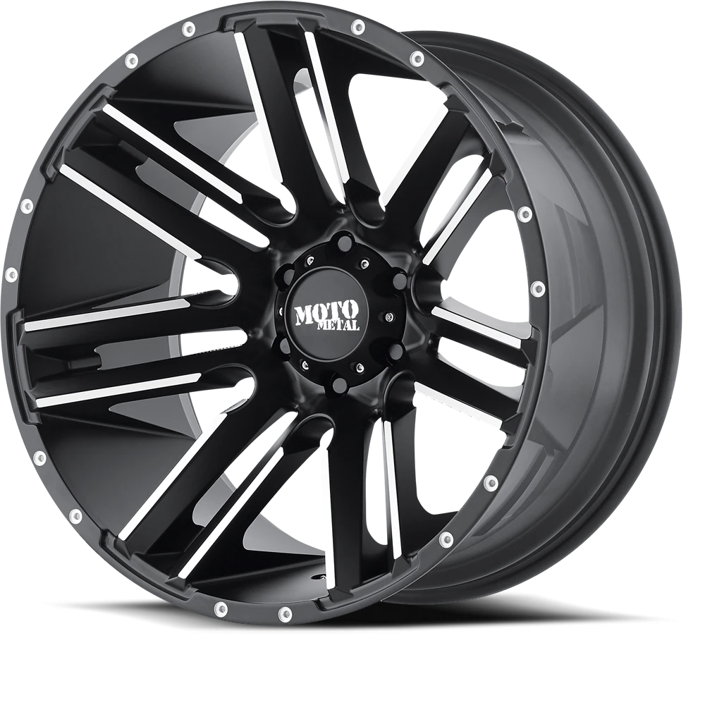 Moto Metal MO978 Razor SBM 20x9 +18 5x139.7mm 78mm Satin Black Machined