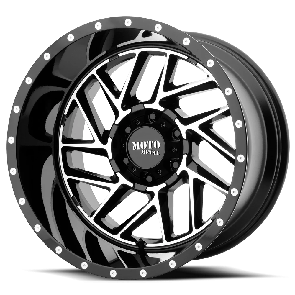 Moto Metal MO985 20x12" 5x127mm 71.5mm CB -44mm Gloss Black Machined