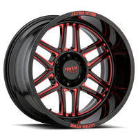 Moto Metal MO992 20x10" 6x135mm 87.1mm CB -18mm Gloss Black Red Tint