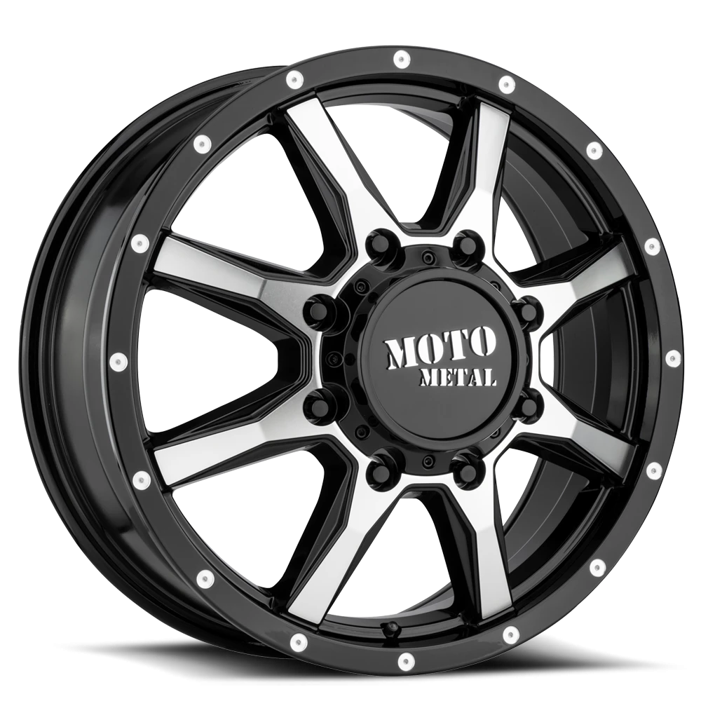 Moto Metal MO995 Dually 17x6.5" 8x165.1mm 125.5mm CB +111mm Gloss Black Machined