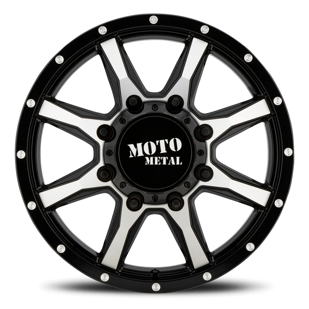 Moto Metal MO995 Dually 17x6.5" 8x210mm 154.3mm CB +111mm Gloss Black Machined