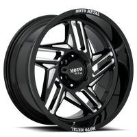 Moto Metal MO996 20x12" 6x139.7mm 106.25mm CB -44mm Gloss Black Milled