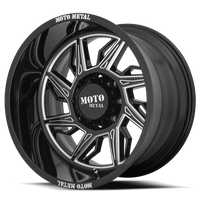 Moto Metal MO997 22x12" 6x135mm 87.1mm CB -44mm Gloss Black Milled-Left Directional